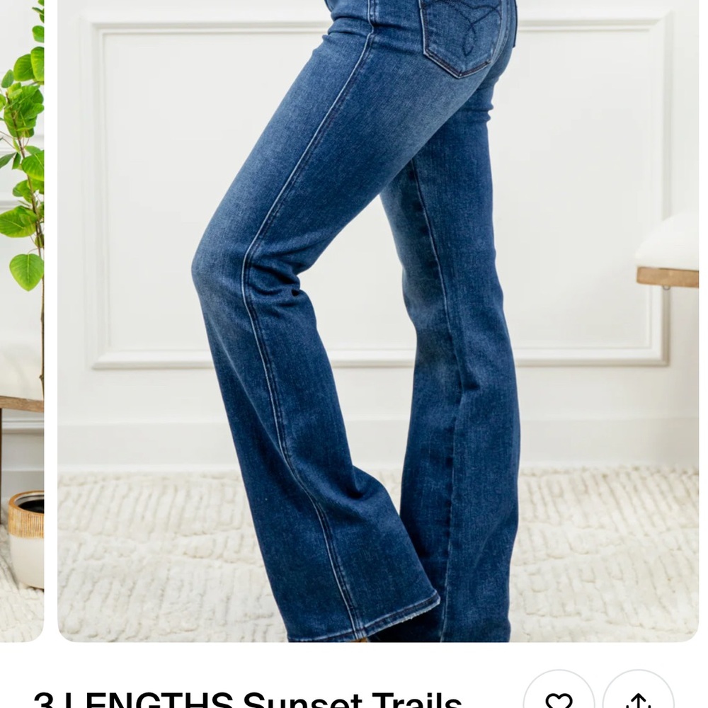 Judy Blue Flare Wide Leg Blue Jeans
